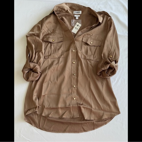 โจ HP โจ Satin โจ Boyfriend Portofino Shirt (Read Description) โจ - Picture 4 of 12